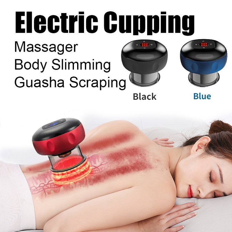 Smart Cupping Therapy Set 4-in-1 Rechargeable Electric Massager | Cellulite Remover, Gua Sha, Heating & Pain Relief