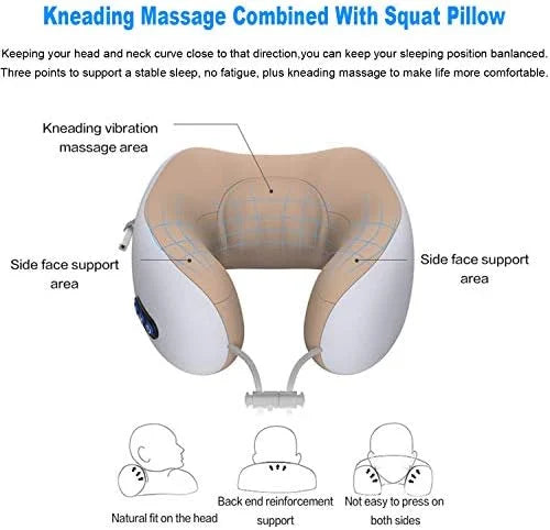 Emaxusa Travel Pillows For Sleeping Airplane, Neck Massager Soft Comfortabler Car Home