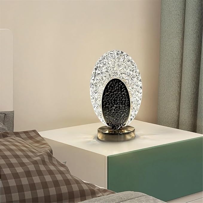 Oval Crystal LED Table Lamp