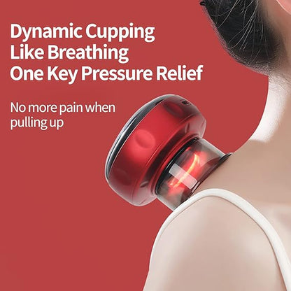 Smart Cupping Therapy Set 4-in-1 Rechargeable Electric Massager | Cellulite Remover, Gua Sha, Heating & Pain Relief