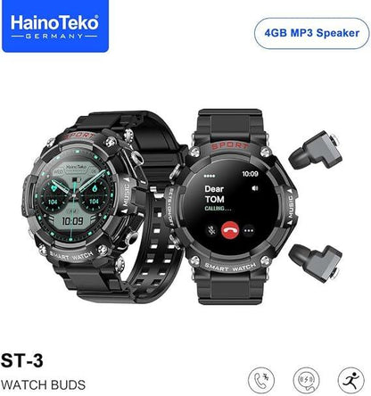 Haino Teko ST-3 Watch Buds â Smartwatch with Wireless Earbuds