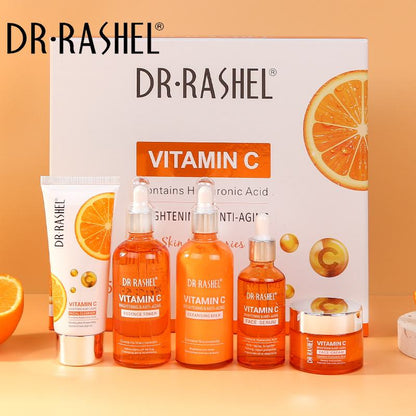 Dr Rashel Vitamin C Series Kit | 5-in-1 Complete Skincare Set for Radiant, Youthful Skin