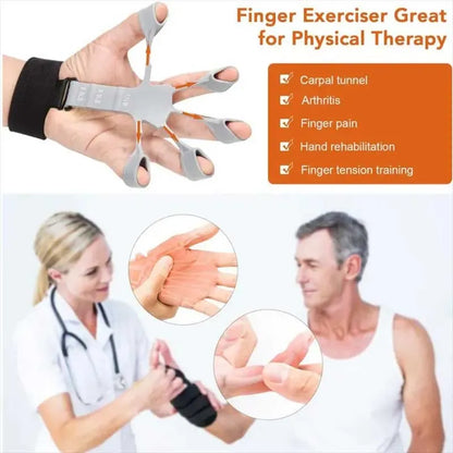 Metal-Hook Grip Strength Trainer - Adjustable Resistance Finger Exerciser for Athletes & Musicians